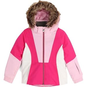 Spyder Girls Lola Pink & White Insulated Ski Jacket Coat Size 7